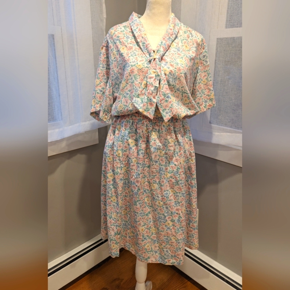 Vintage 80s Floral 2-piece Floral Set